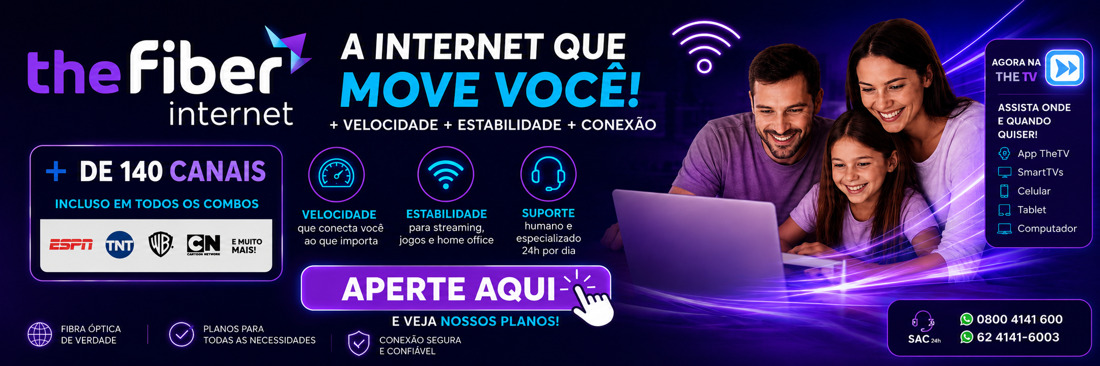 the FIBER A Internet da Região Oeste e Trindade - Go